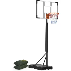10 FT Basketball Hoop Outdoor Portable Basketball Goals Adjustable Height for Adults Youth in Backyard, Driveway, Indoor,