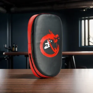 PU Leather Boxing MMA Target Pads Curved Kick Shield Adjustable Strap Punching Paddles Foot Kicking Pad for Boxing MMA Muay Thai