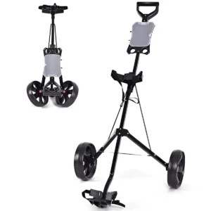 Foldable Portable Golf Cart, 2 Wheel Handbag Trolley, Metal Material Outdoor Sports Accessories, Lightweight Display Stand