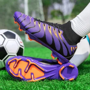 Man Soccer Shoes High-top Football Field Boots Teenager's Sports Cleats Outdoor Grass Training Boot High Quality Soccer Sneakers