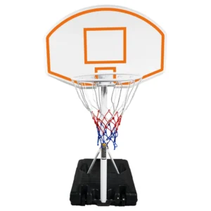 Poolside Basketball Hoop Portable Swimming Pool Basketball System Height Adjustable 3.1ft-4.7ft with 36" Backboard for Indoor