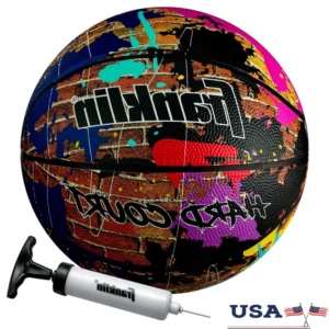Official Size Basketball Rubber Basketball Outdoor Indoor Street Basketball Durable Grip Air Pump Included Hard Court Bounce