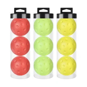 Indoor Pickleball Balls 3X Silent Pickleballs for Practice 74mm Quite Warm Up Pickleball Drills Soft Hollow Pickle Ball