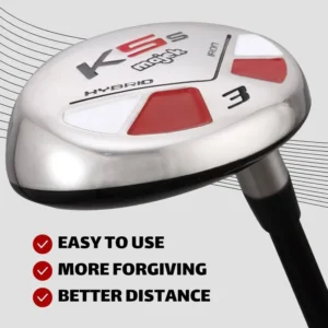 Majek Senior Mens Golf All Hybrid Complete Full Set which Includes #3 4 5 6 7 8 9 PW Senior Flex with Senior Midsize K5s Design