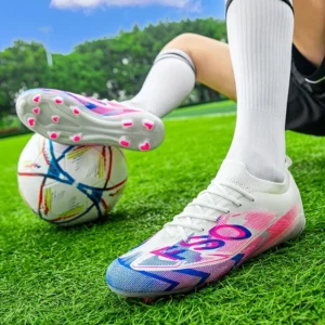 Mens Soccer Shoes Professional Football Boots Outdoor Sports Cleats Sneakers Training Football Field Boots Ultralight Non-Slip