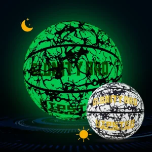 Night Use Glowing Basketball Size 7 Outdoor Indoor Street Luminous Ball Wear-Resistant PU Soft Leather Noctilucent Balls White