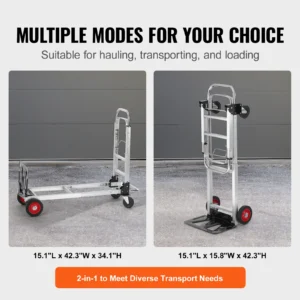 SucceBuy 400lbs Folding Hand Truck Lightweight Dolly with Wheels Foldable Luggage Utility Cart for Transport Moving in Warehouse