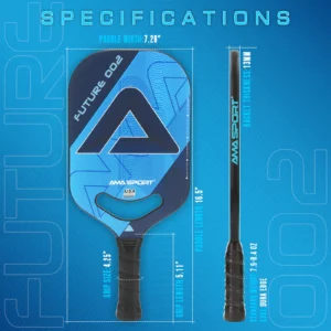 AMASPORT Future 002 T700 Carbon Pickleball Racket Frameless 13mm with Maximum Control Premium Spin Grit Thermoformed Racket