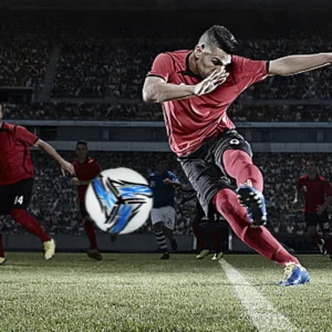 Waterproof PU Training Soccer Ball Good Performance And Durability High Elastic Sports Soccer Ball blue Size 4
