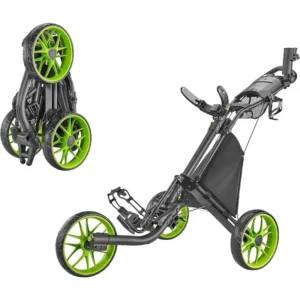 HOME. CaddyLite EZ Fold Version 8 Golf Push Cart – Collapsible, Lightweight, 3-Wheel, One-Click Folding for Easy Storage