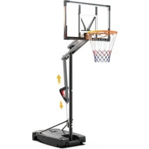 Basketball Hoop Outdoor, 8.5ft Height Adjustable Portable Hoops & Goals with HDPE Backboard and Wheels for Kids/Teens/Adults